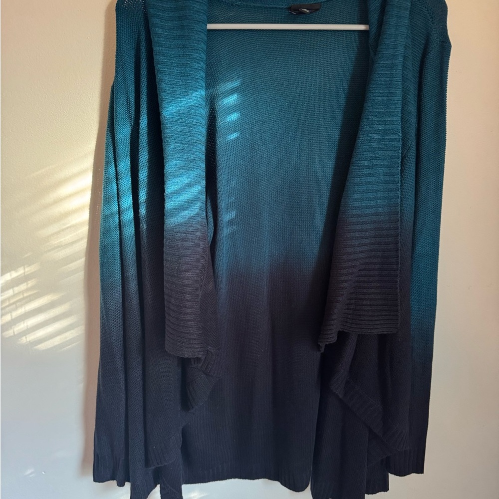 Torrid Teal and Black Ombre Cardigan